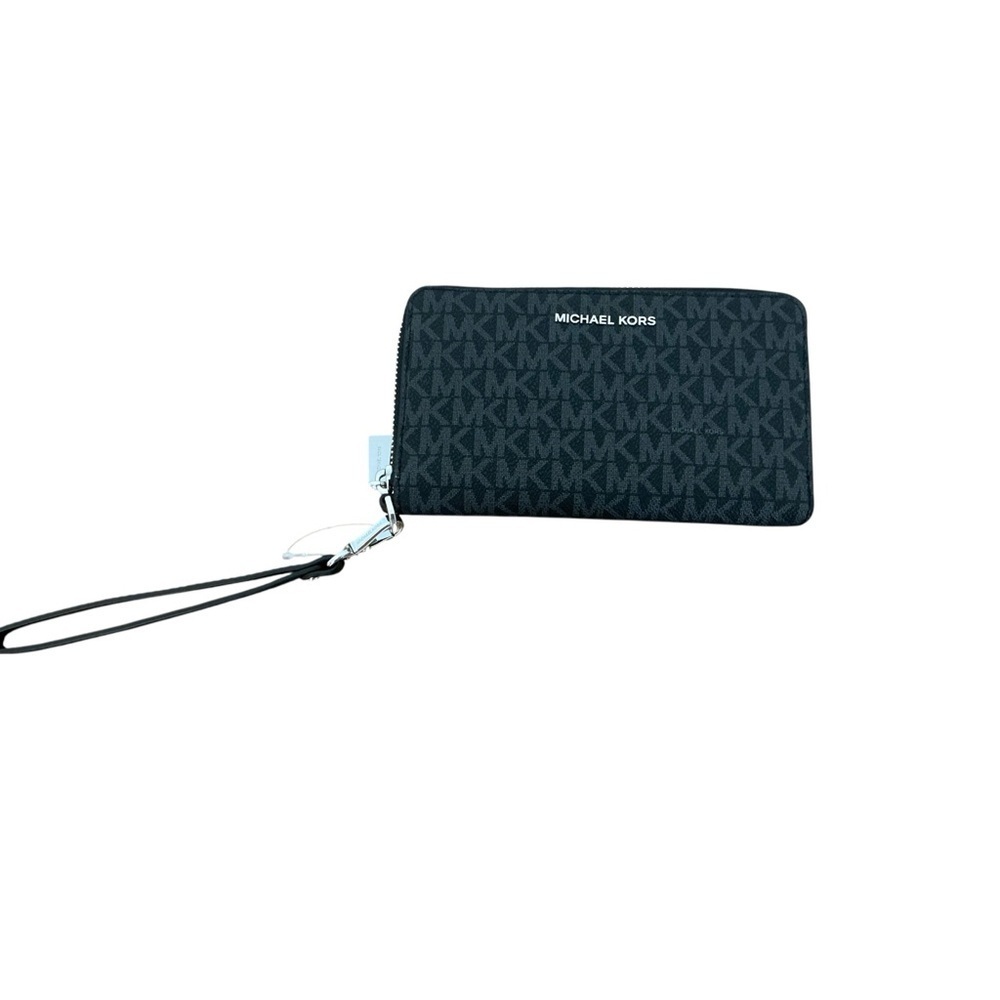 Michael Kors Jet Set Travel Zip Around Wallet Logo Print
